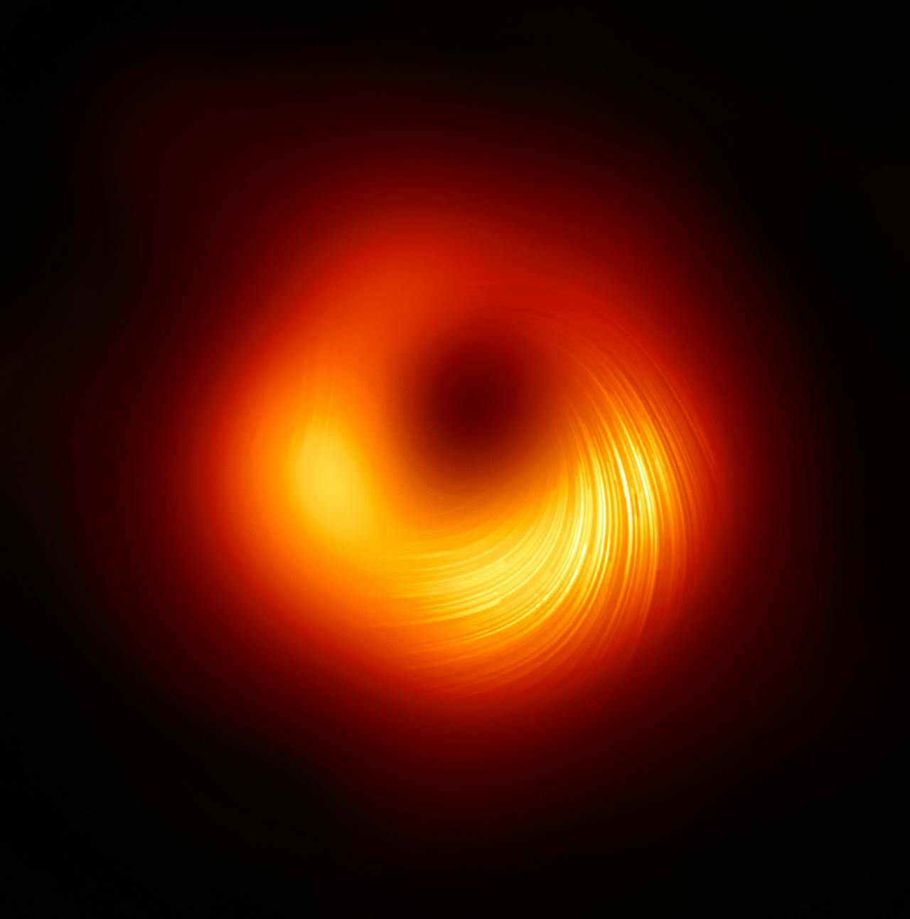 Het zwarte gat in het centrum van sterrenstelsel M87, in beeld gebracht door de Event Horizon Telescope.