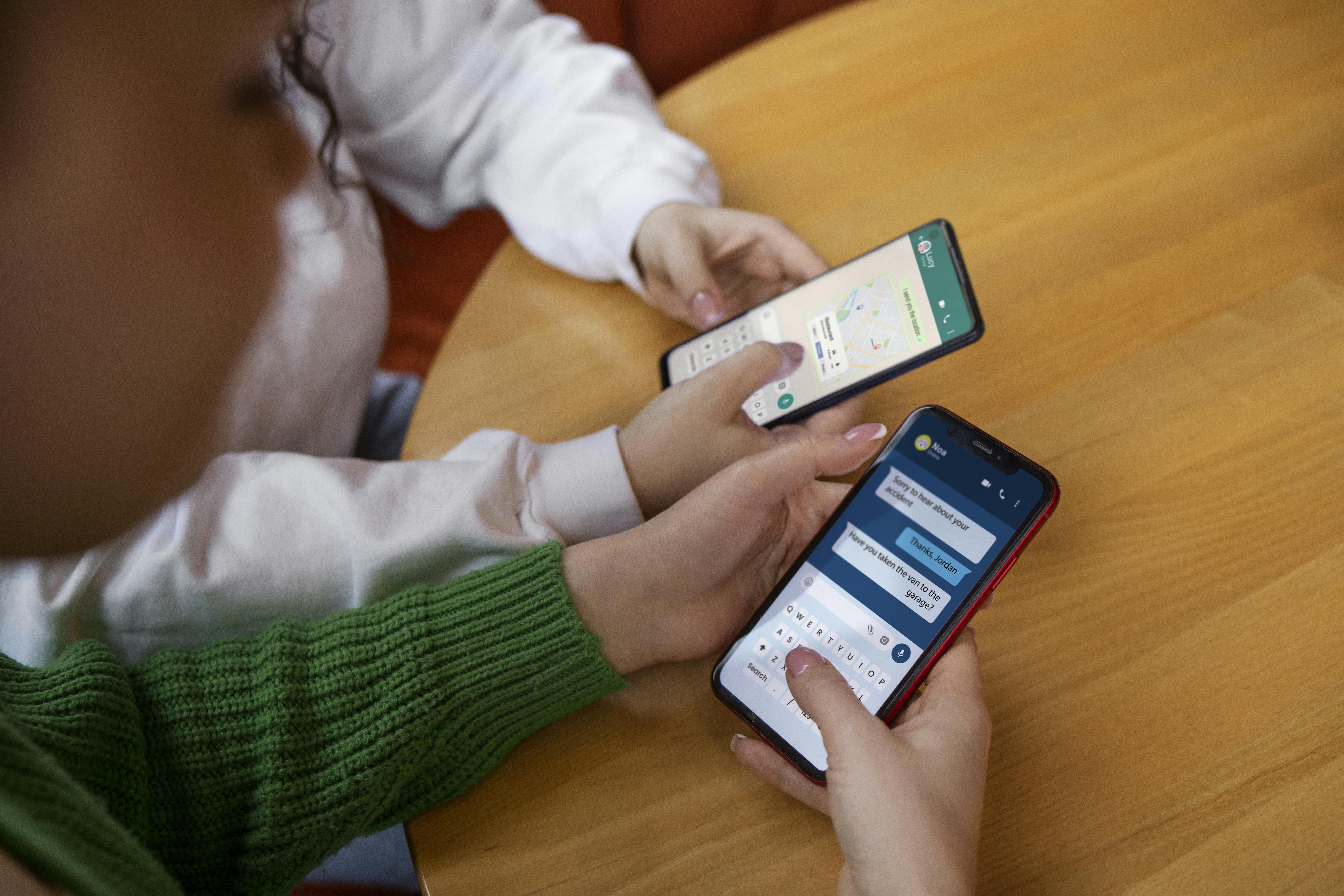 Smartphones met vertaalapp