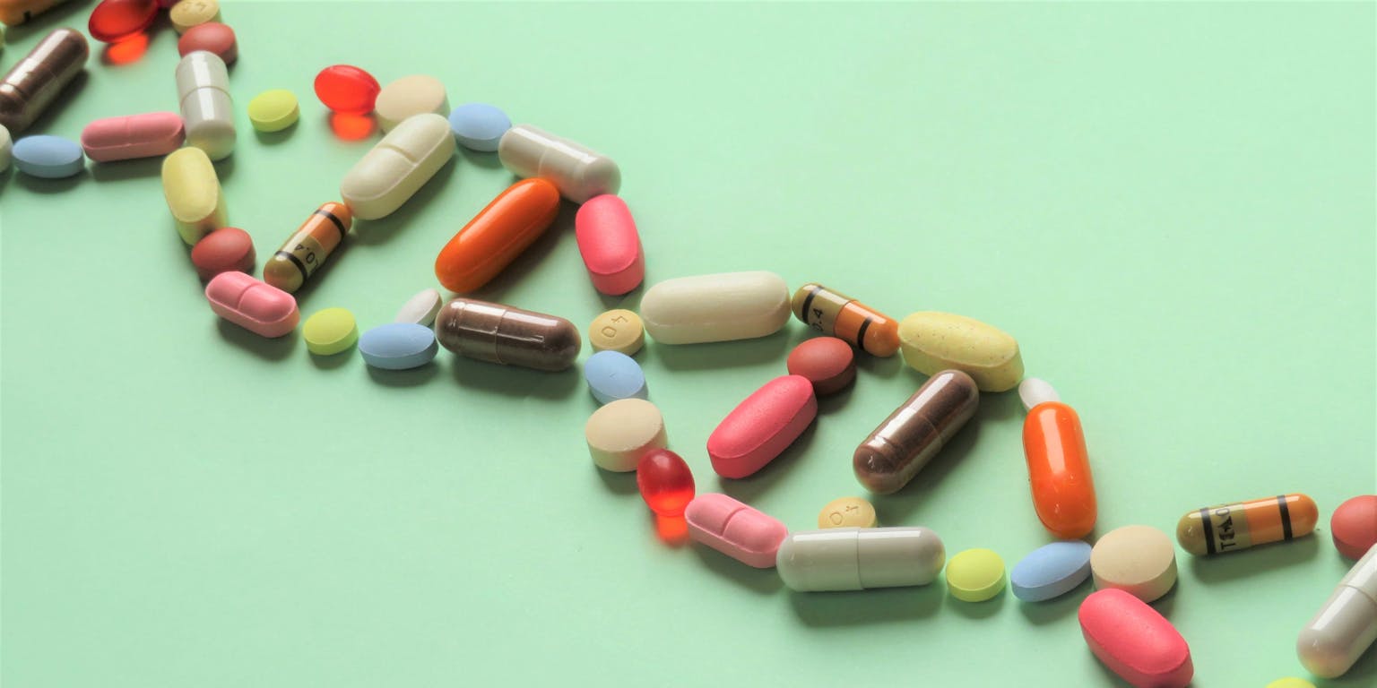 DNA-streng gevormd door medicijnen