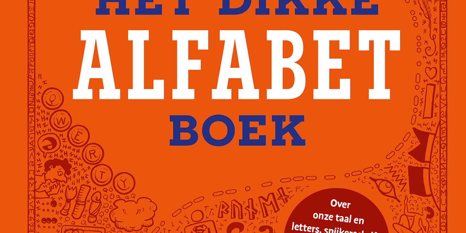 Een cover van het dikke alfabet boek van Frank Landsbergen.