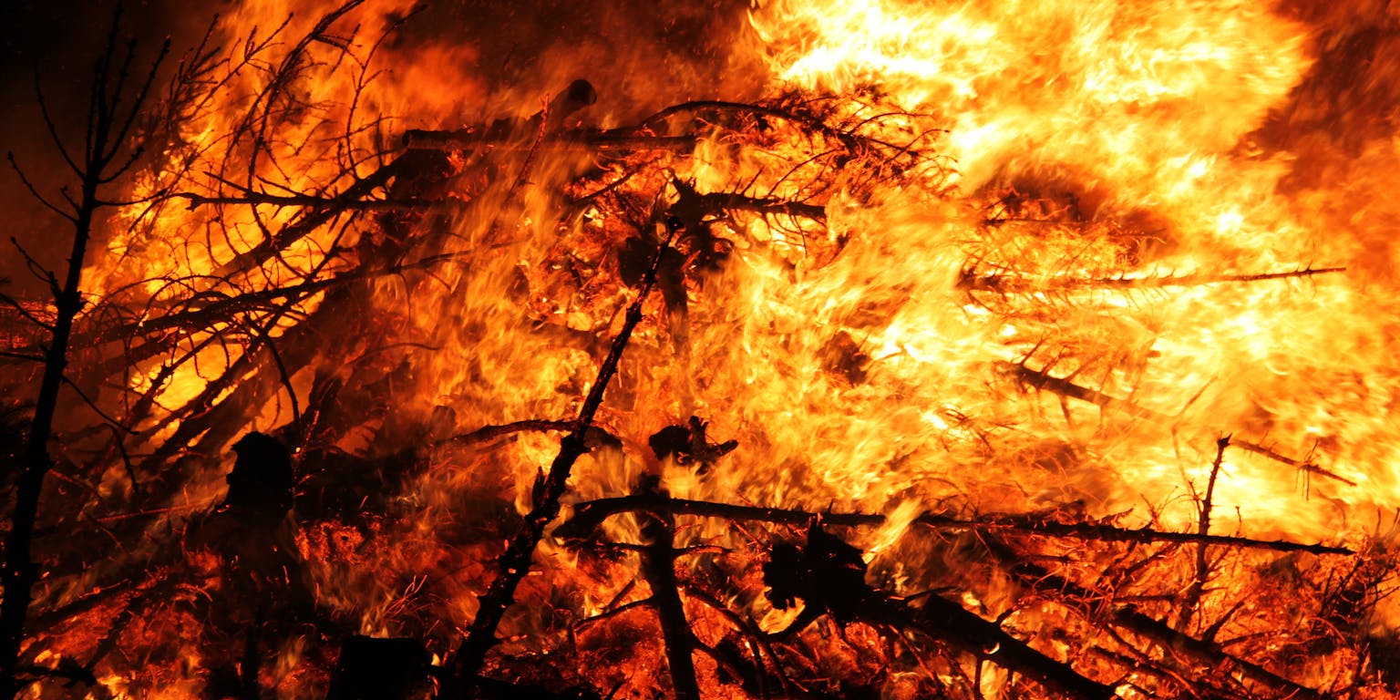 Kerstboomverbranding.