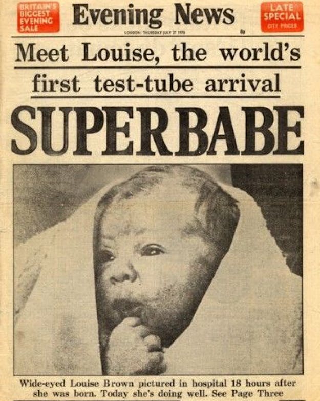 Louise Brown in de krant Louise Brown in de krant