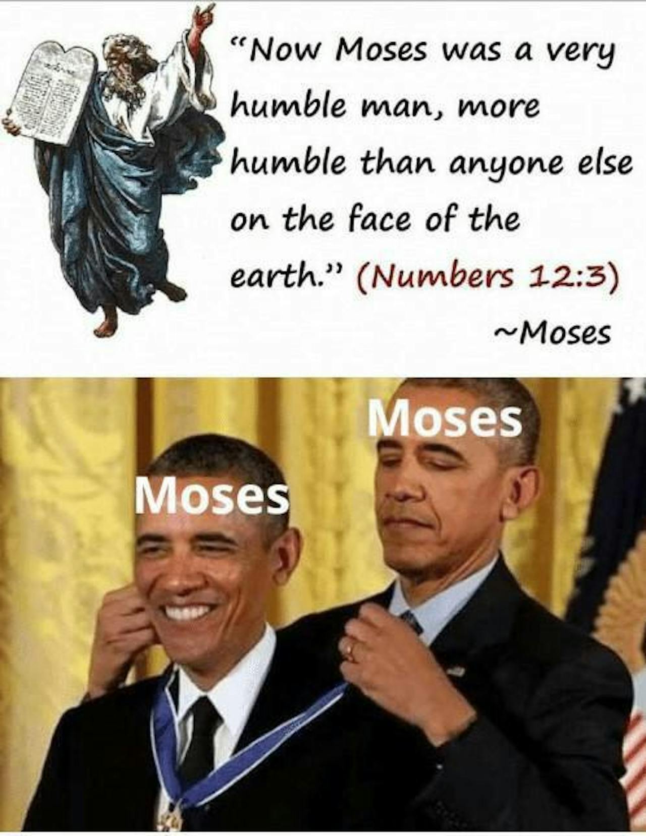Meme over Moses.