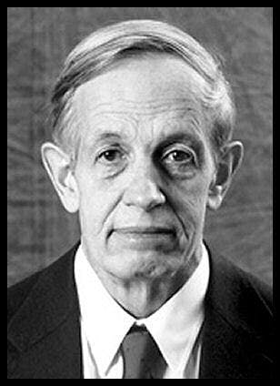 Een zwart-wit foto van John Forbes Nash jr.