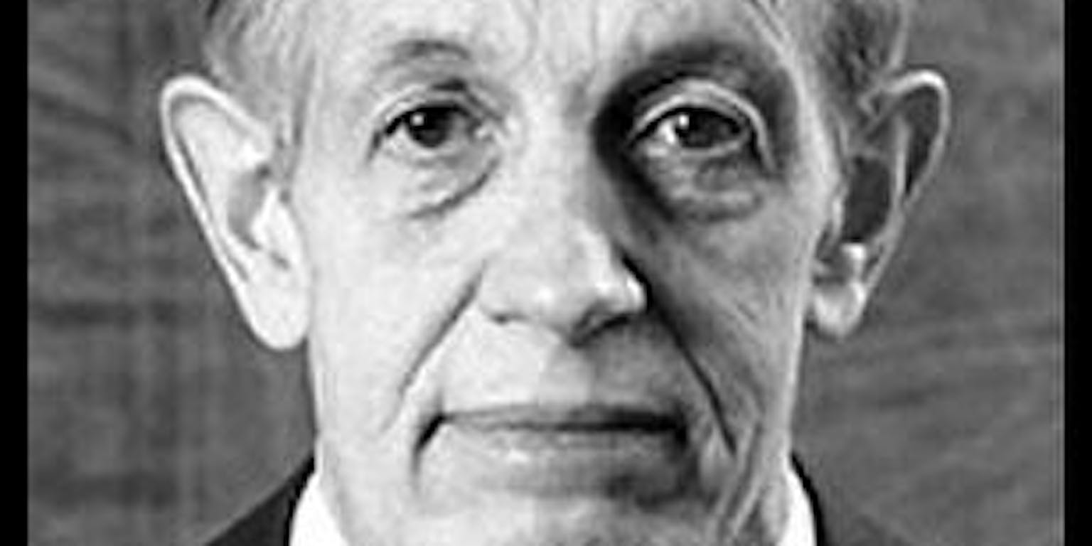 Een zwart-wit foto van John Forbes Nash jr.