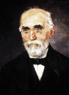Portretschilderij van Hendrik Lorentz, gemaakt door Menso Kamerlingh Onnes.