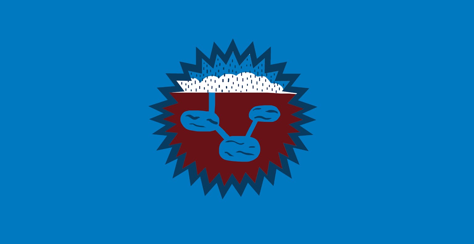 Een stervormig logo met daarin een illustratie van regenwater dat in de grond wordt opgenomen.