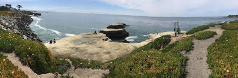 De baai van Santa Cruz. Prima uitwaaien na je werkdag.