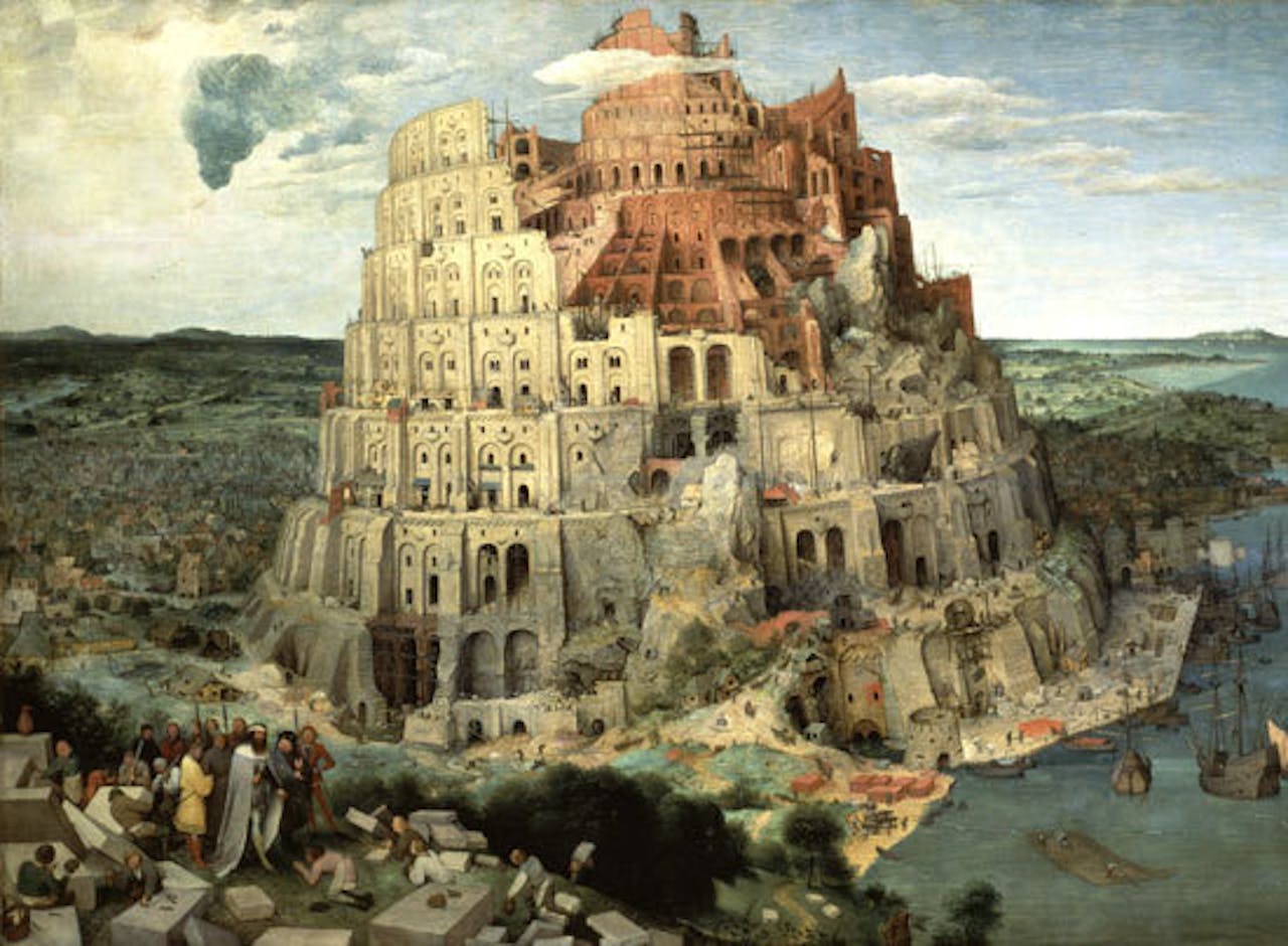 De toren van Babel van Bruegel de Oude.