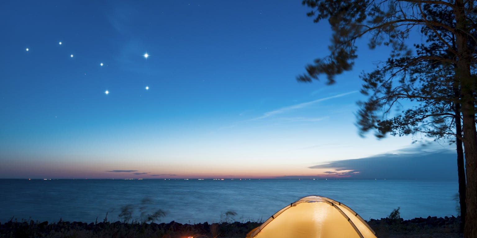 Tent met sterrenhemel