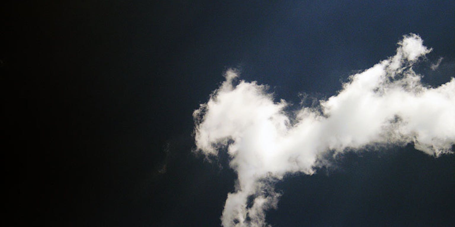 Een wolk in de vorm van een paard.